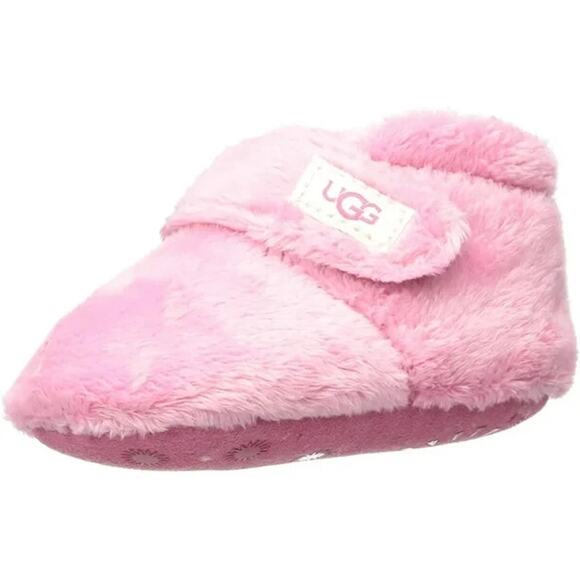 UGG Women's Bixbee Terry Cloth Baby Booties, Pink Size 4I/5I (12-18M) - Picture 1 of 7
